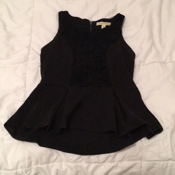 Urban Outfitters black peplum top - Picture 1 of 3